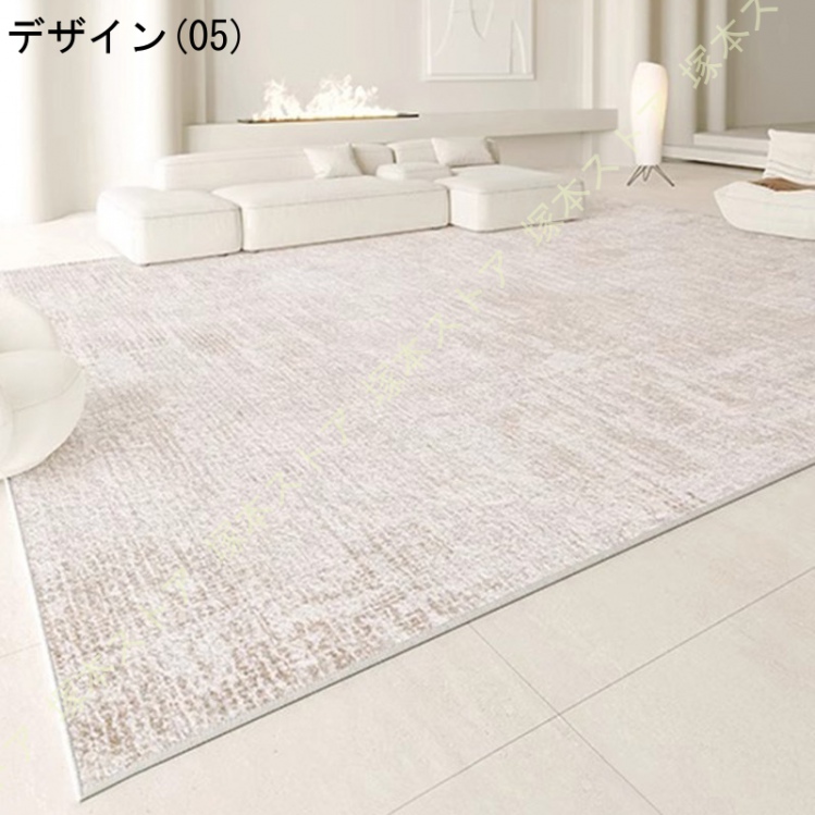 厚手ラグ 長方形 大判 冬用 こたつマット ラグマット 抽象的 抗菌防臭 防ダニ 滑り止め付き あったか 3畳 2畳 ふわっと手触り 床暖房対応_5