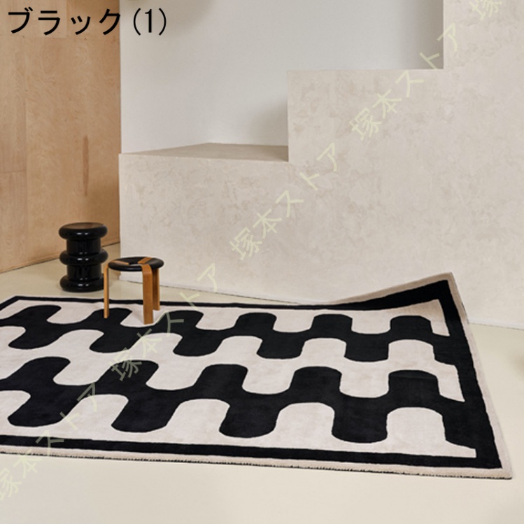 洗える ラグマット オールシーズン 1畳 2畳用 和風 防ダニ 滑り止め付 ホットカーペット対応 床暖房対応 冬用 一年中使える マット ラグマット カーペット_3