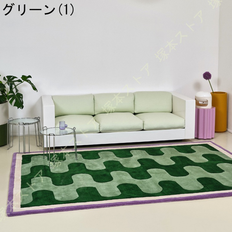 洗える ラグマット オールシーズン 1畳 2畳用 和風 防ダニ 滑り止め付 ホットカーペット対応 床暖房対応 冬用 一年中使える マット ラグマット カーペット_4