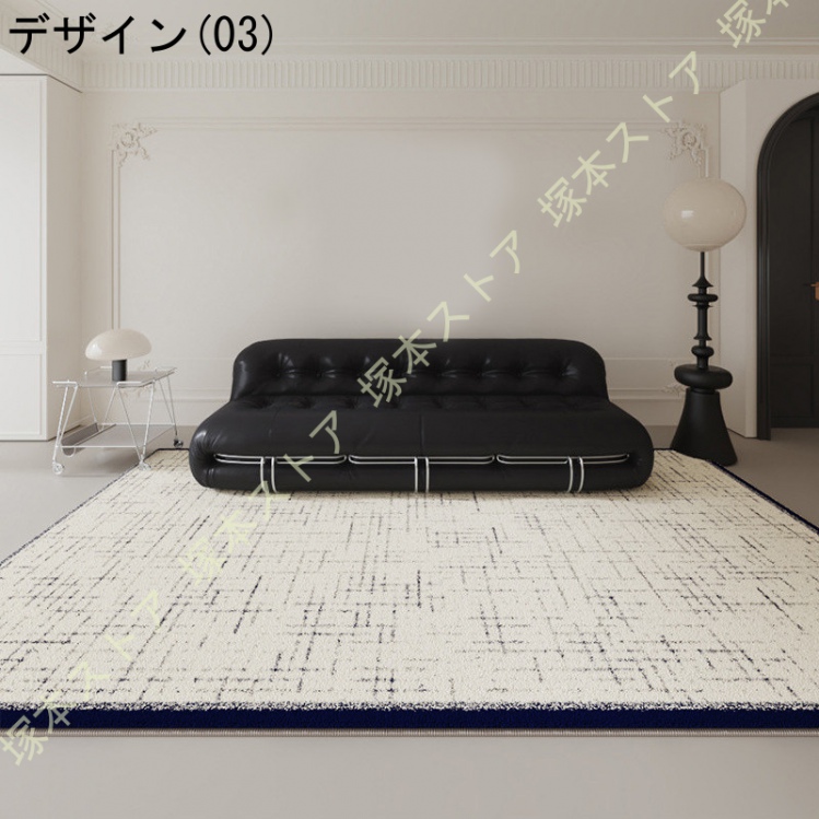 ふわふわラグ 絨毯 じゅうたん 洗える 長方形 北欧 モダン シンプル 可愛い おしゃれ 低反発ラグマット ストライプ柄 防音 敷物 お洒落 秋冬用 インテリア_3