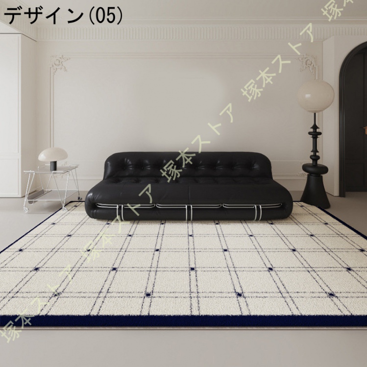 ふわふわラグ 絨毯 じゅうたん 洗える 長方形 北欧 モダン シンプル 可愛い おしゃれ 低反発ラグマット ストライプ柄 防音 敷物 お洒落 秋冬用 インテリア_5