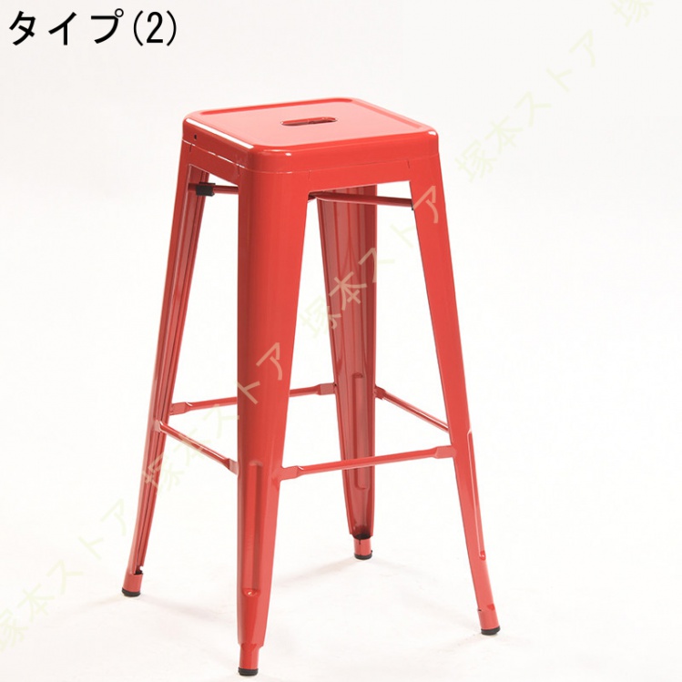 バーチェア ハイスツール スツール 高め カウンタースツール スチールスツール ハイチェア ベランダ ガーデン レトロ調 スタッキングバースツール バーチェア_2
