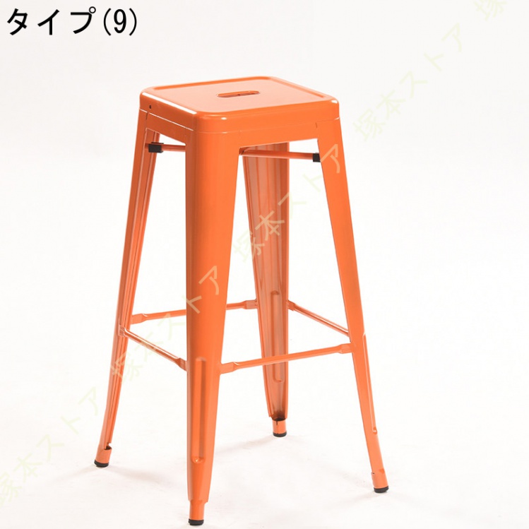バーチェア ハイスツール スツール 高め カウンタースツール スチールスツール ハイチェア ベランダ ガーデン レトロ調 スタッキングバースツール バーチェア_9