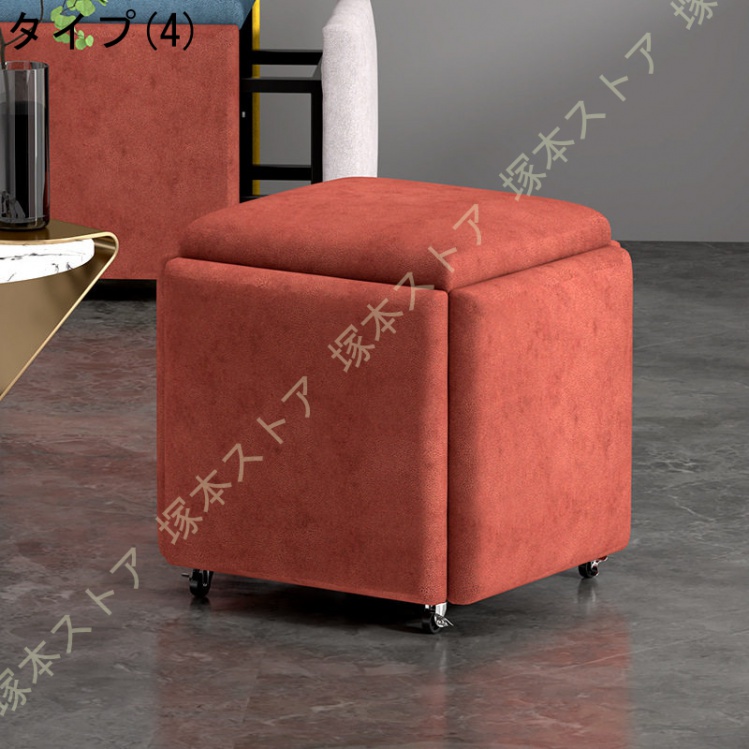 【SALE】キューブ型スツール （赤・レッド） SALE】キューブ型スツール （赤・レッド） SALE】キューブ型