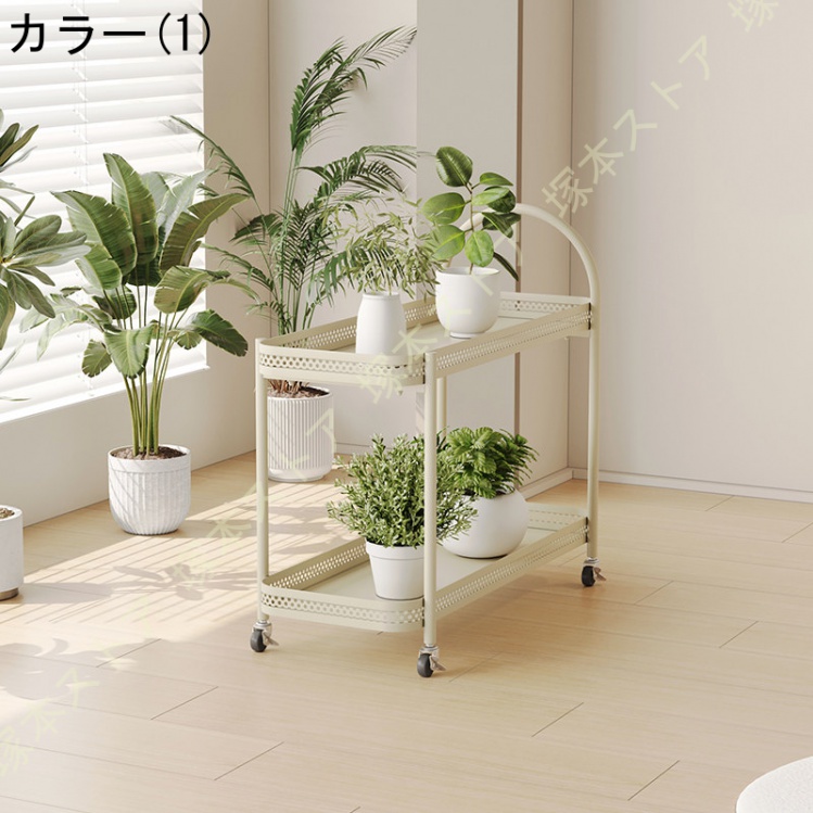 キャスター付き フラワースタンド 花台 プランタースタンド 園芸ラック