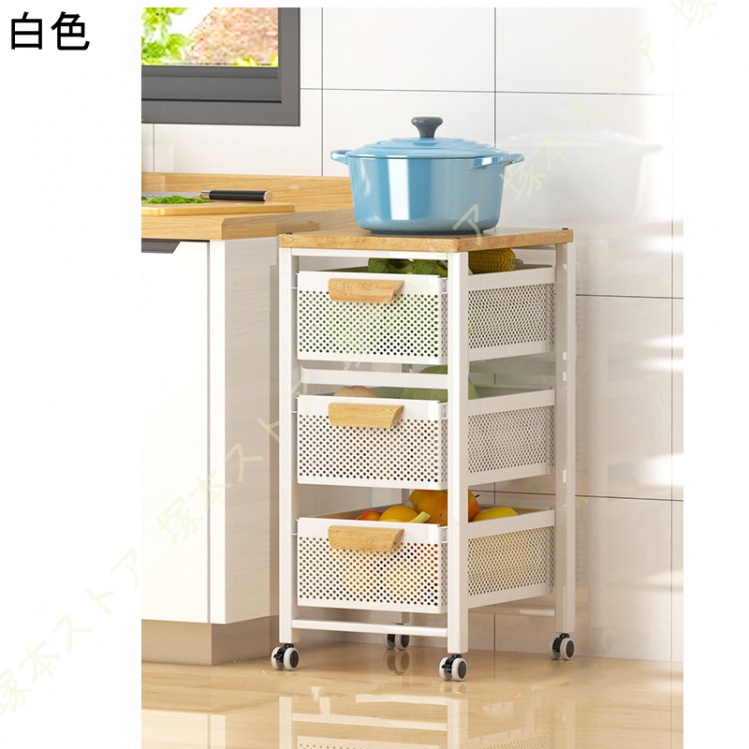 調味料収納ラック 4段式 調味料ラック スパイスラック 台所収納 組み立てが簡単 大容量 キッチンワゴン キッチン収納カート キャスター付き 多目的 洗面所_2