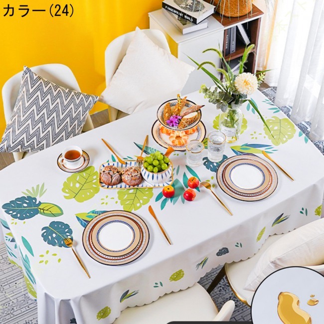 テーブルクロス 北欧風 1枚物 インテリア用品 多用途 長方形 撥水 耐熱 厚手 おしゃれ 自宅用 店舗用 シンプル テーブルカバー 滑り止め 抗菌加工 装飾 |  | 24