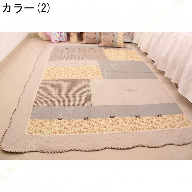 ラグ コットンキルト 綿 100％ おしゃれ 洗える キルティング