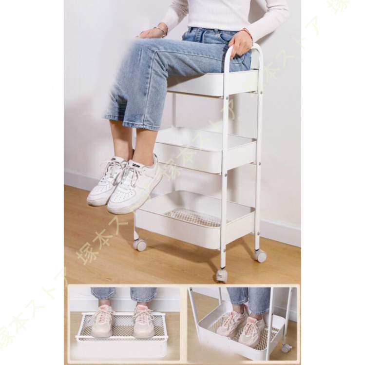 キッチンワゴン キャスター付き 収納ラック マルチワゴン 4段 ラック