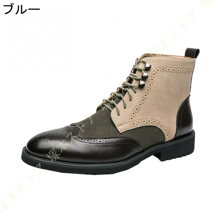 メンズ ショートブーツ サイドジップブーツ ミリタリーブーツ レトロ