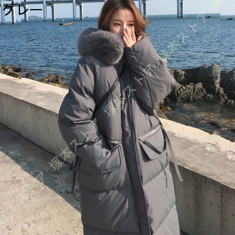 中綿ダウンジャケット ダウンコート レディース ファー付き フード