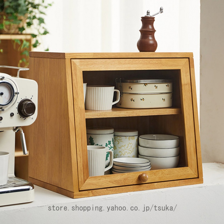 ホワイト 食器棚・キッチンカウンター クリア扉付き 食器棚 透明扉付き キッチンカウンター 家庭用 防塵キャビネット