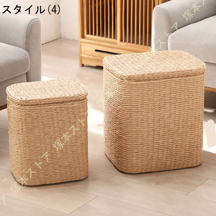 オットマン 籐 木製 多機能 大容量 収納スツール リビングルーム 座る