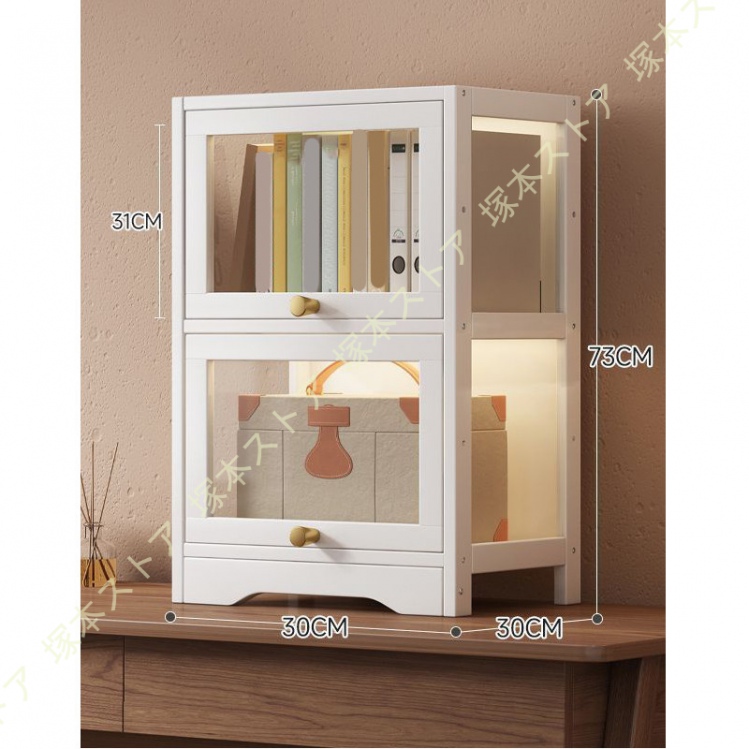 木製　ディスプレイラック アクリル扉付き 80仕切り k2x-5x7-0jiqp_1.jpg