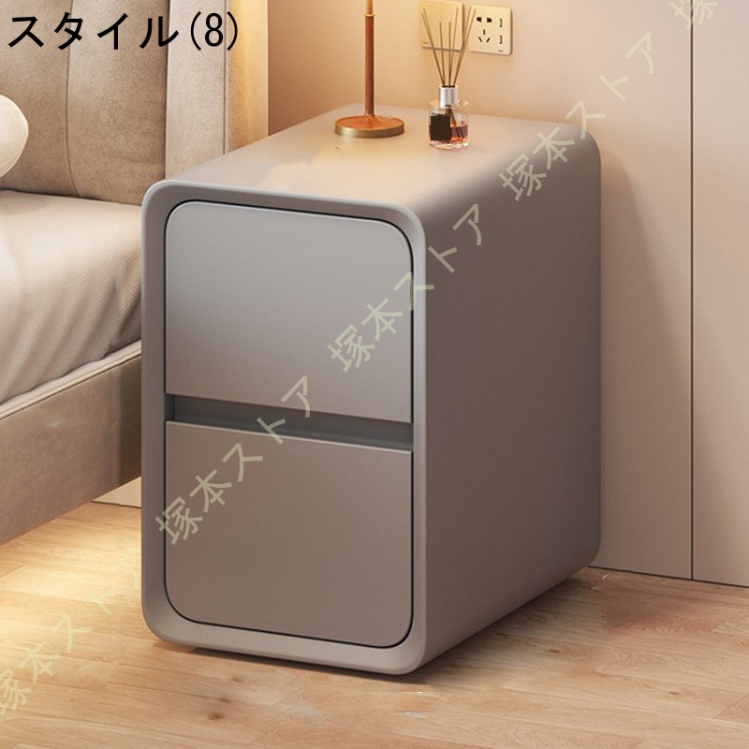サイドテーブル ナイトテーブル レザー 無垢材 おしゃれ 可愛い 多機能