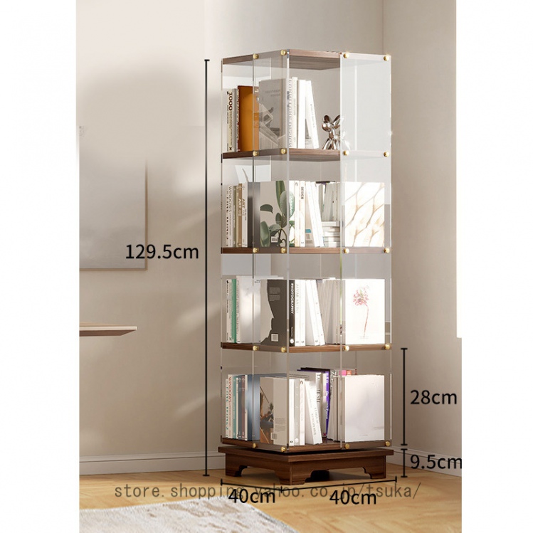 回転式ラック 本棚 回転 大容量 本収納 リビング 部屋 フィギュア