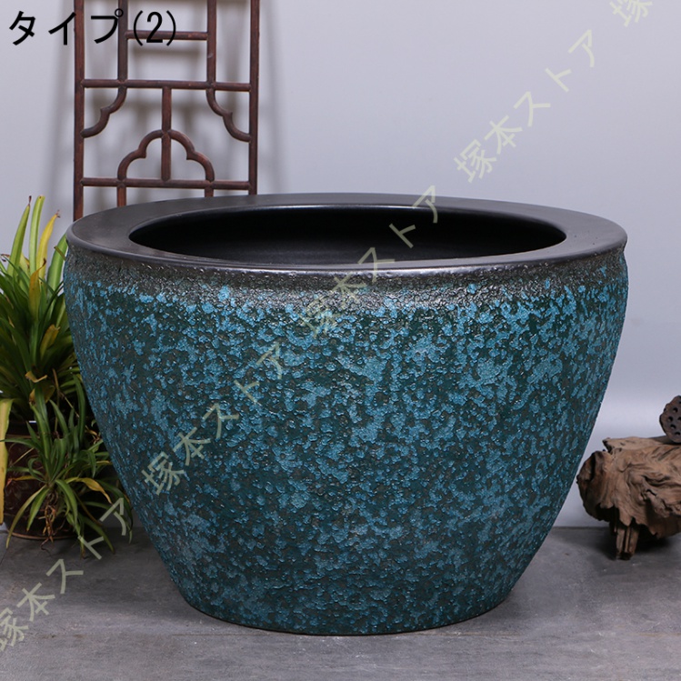 金魚鉢 陶器 金魚柄（植木鉢、プランター）｜園芸用品 | 花