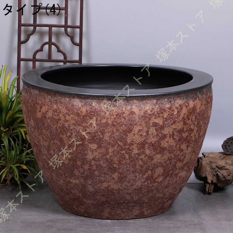 金魚鉢 陶器 金魚柄（植木鉢、プランター）｜園芸用品 | 花