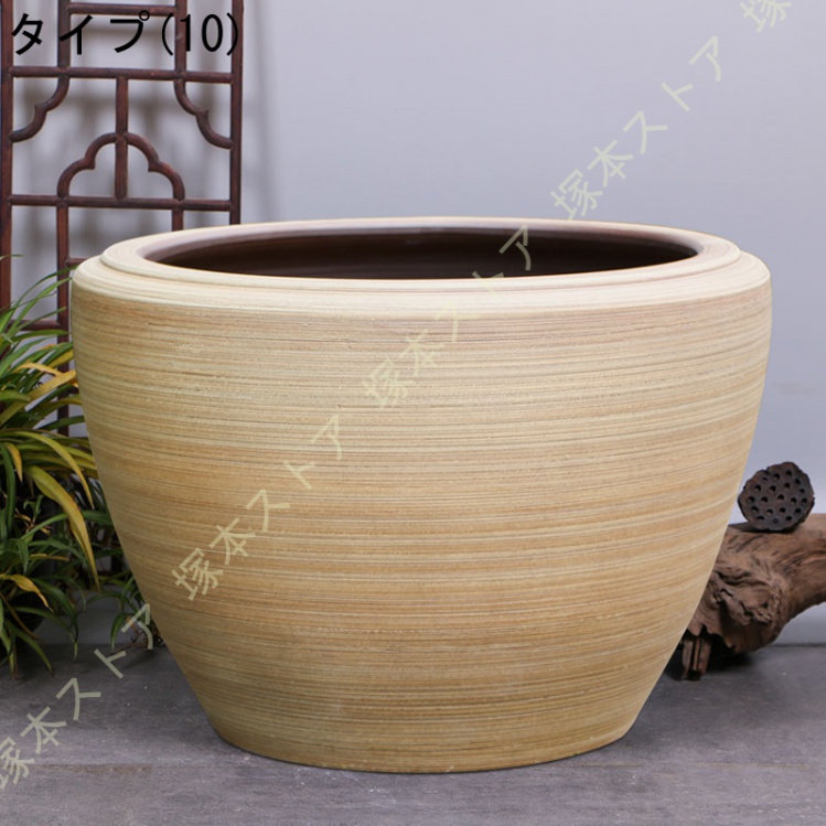 植木鉢 プランター大型 軽い プランター 金魚鉢 深い 陶器鉢 光沢感