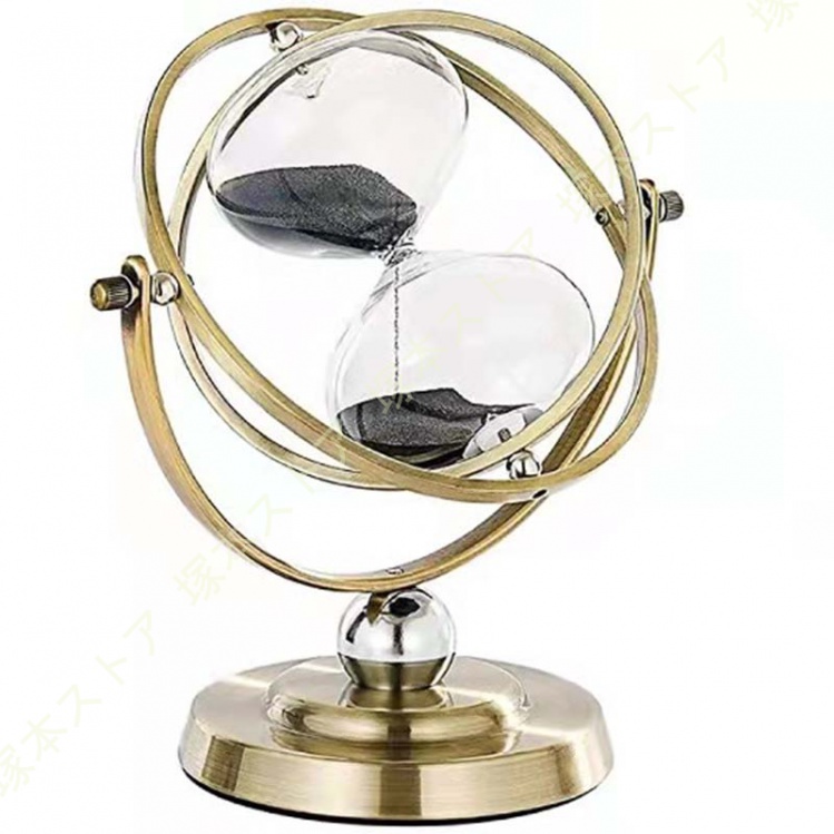 砂時計 サンドタイマー アンティーク風 回転式 卓上 お洒落 60分計