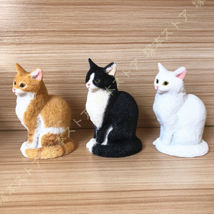 新品】ミニチュアの猫の置物(4つ) - インテリア小物