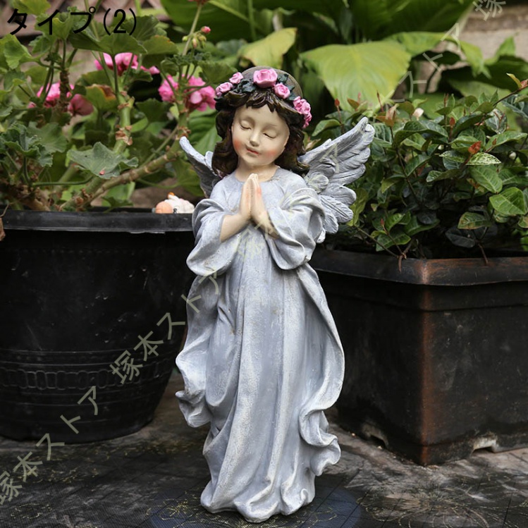 ガーデンオブジェ女神天使ヨーロピアン園芸エンジェルアンティーク庭