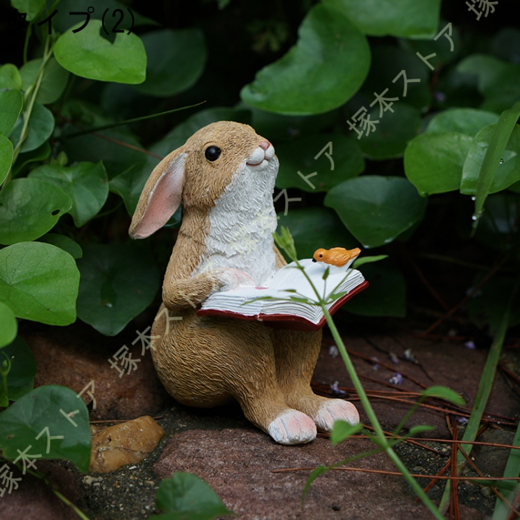 置物 おしゃれ オブジェ おもしろい置物 リス ウサギ カントリー置物