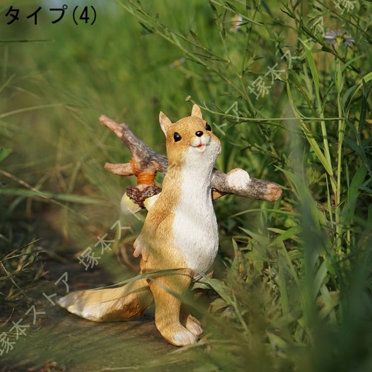 置物 おしゃれ オブジェ おもしろい置物 リス ウサギ カントリー