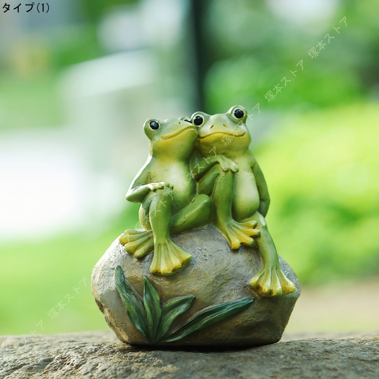 庭 オブジェ 樹脂装飾 庭の装飾 フロッグ カエルの置物 カエルのおきもの ガーデンオーナメント 飾り ガーデンオブジェ かわいい カエル 屋外用彫像｜tsuka｜02