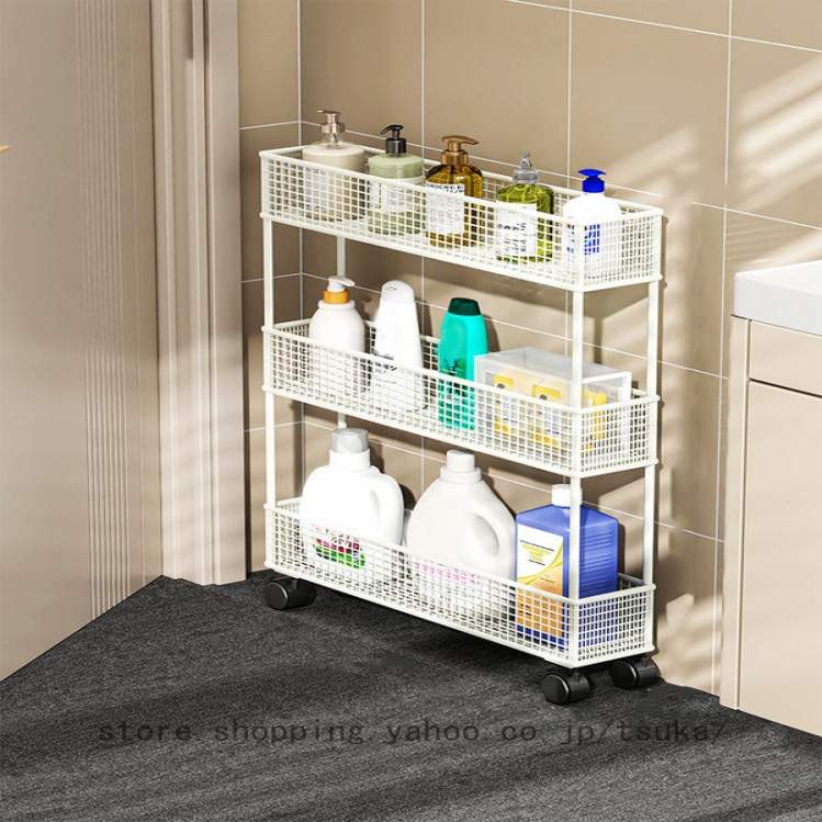 ☆収納ワゴン 隙間収納 スリム ラック キャスター付き スチール製 キッチンワゴン スリム 収納カート 隙間収納 9cm//12cm/16cmスリム