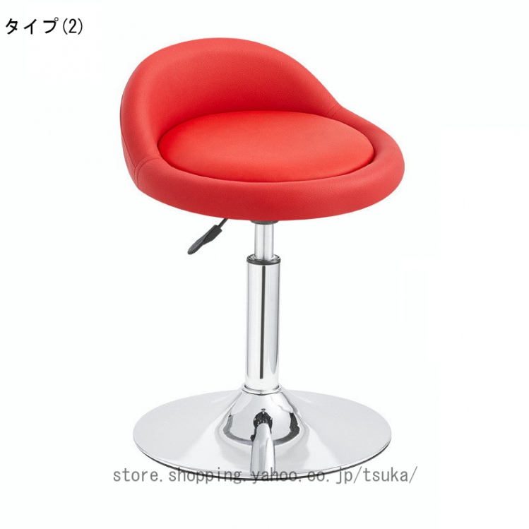 ダイニングチェア 回転 昇降式 バーチェア PUレザー ハイチェア 背もたれ バースツール ダイニングチェア キッチン 回転椅子 ハイスツール 足置き_2