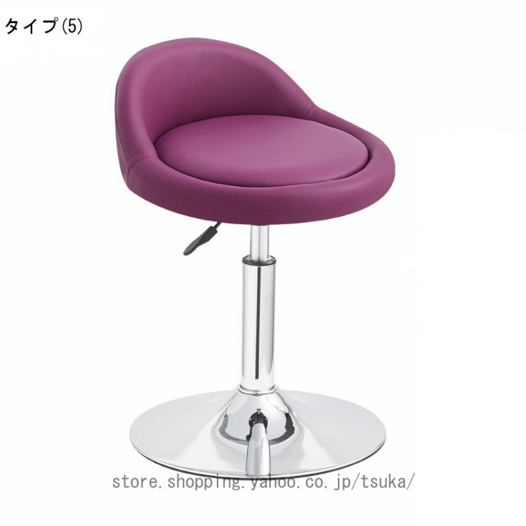 ダイニングチェア 回転 昇降式 バーチェア PUレザー ハイチェア 背もたれ バースツール ダイニングチェア キッチン 回転椅子 ハイスツール 足置き_5