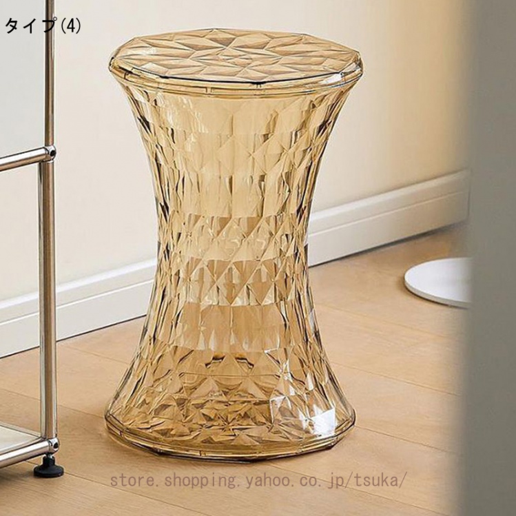スツール 脱衣所 おしゃれ 丸 花台 モダン サイドテーブル クリスタル