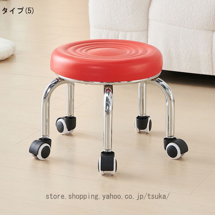 作業用ローチェア 低作業チェア キャスター付き 丸椅子 ネイリスト