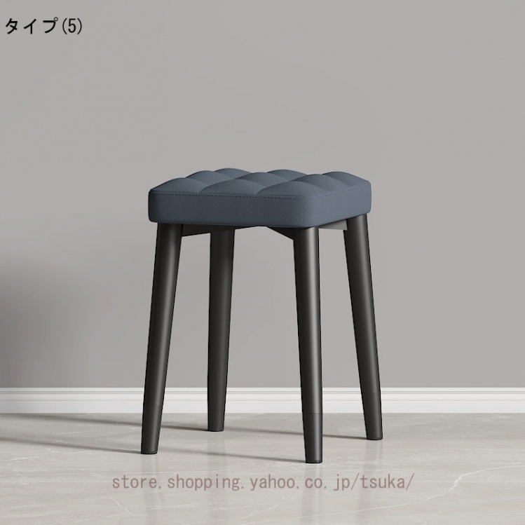 スタッキングスツール 四角 おしゃれ ダイニングチェア PUレザー 方形