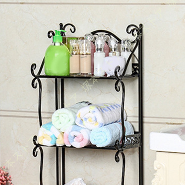 ブラックアイアンラック 3段 花台 フラワースタンド アイアン 黒