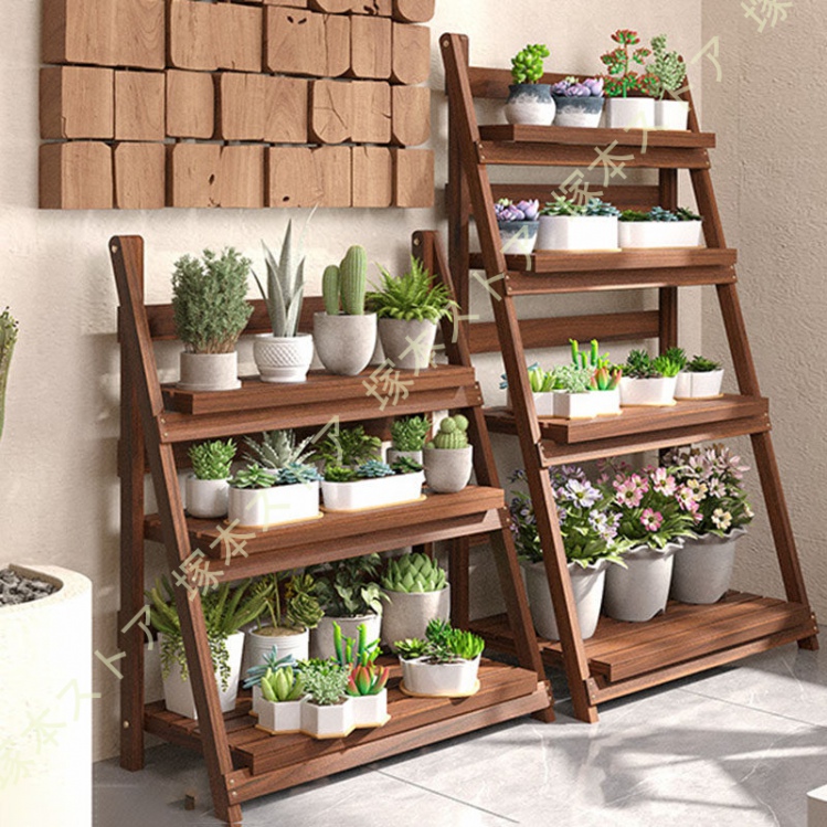 地中海 フラワースタンド 花台 プランター ベース 木製 植物 ラック 屋外 屋外棚花台ガーデンラック プランタースタンド ガーデンラック