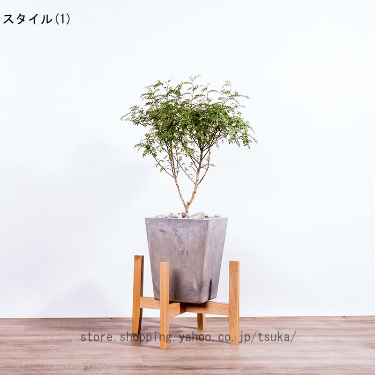 フラワースタンド 木製 花台 おしゃれ 室内 屋外 玄関 ベランダ スリム 鉢置き台 ポット スタンド ガーデンラック プランタースタンド 花棚 盆栽スタンド_1