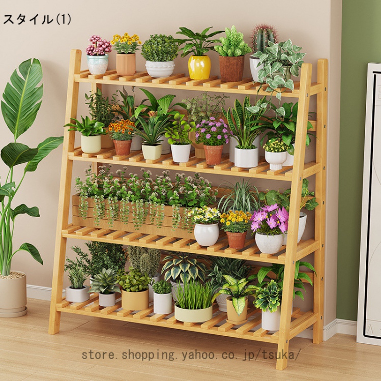 竹製スタンド ナチュラル フラワースタンド 花台 スリム おしゃれ 北欧