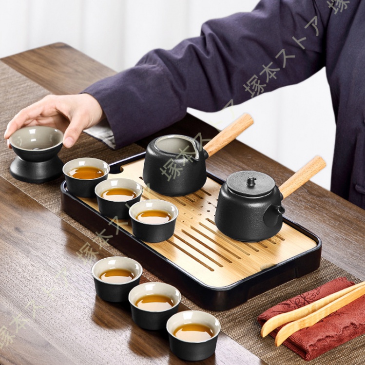 急須 急須セット200ml 丸平型急須 お茶の葉桐 急須茶器セット セラ