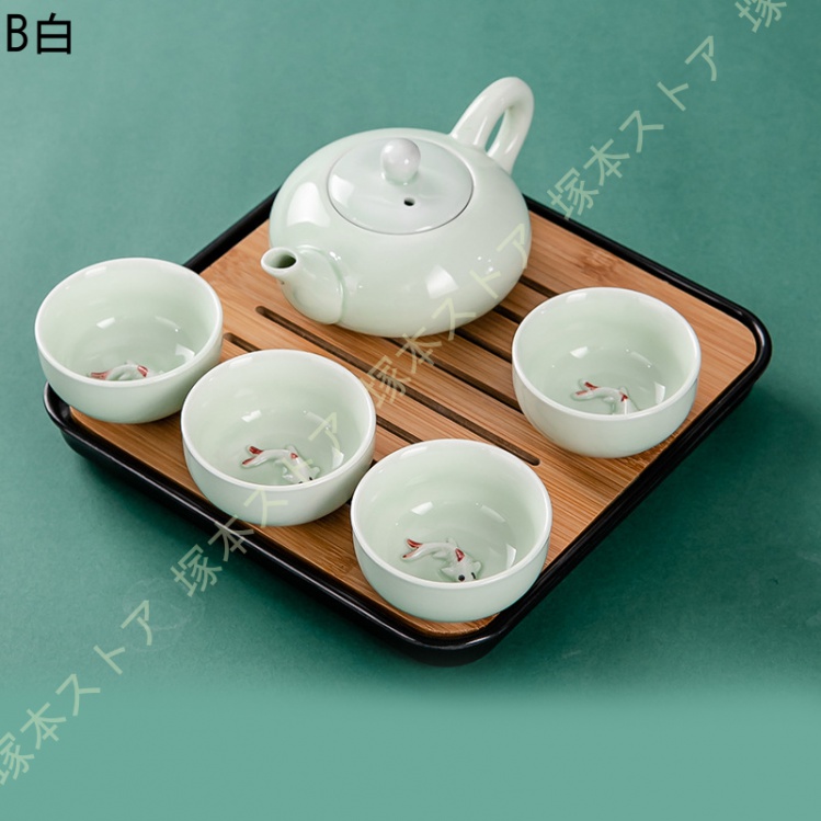 Edogawa 備前焼　ドラゴンつまみ急須と茶わん5個セット 和茶器のお取扱い | 栃木県鹿沼市のお茶専門店（日本茶専門店