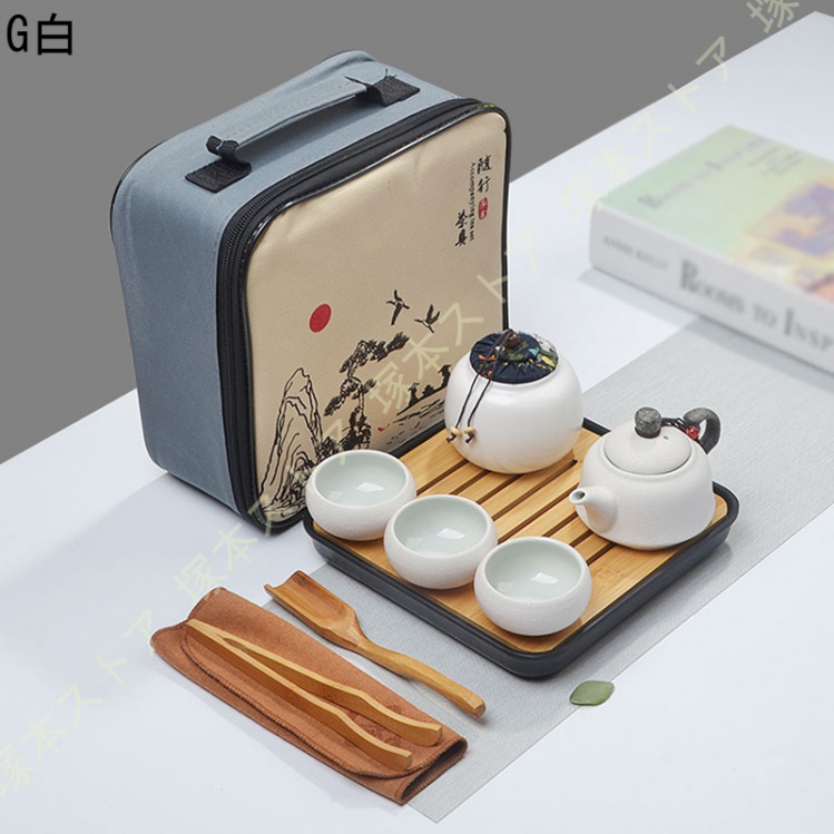 茶器セット 急須1 ミニ湯のみ6 陶器の茶こし付き はさみ焼 茶器