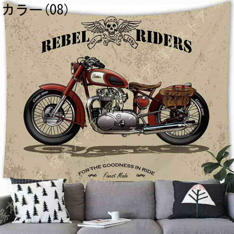 タペストリー 北欧風 壁掛け バイク モダンなアート おしゃれ シンプル