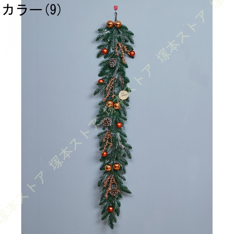 クリスマスリース 玄関リース オーナメント 松ぼっくり リボン 屋外 アートフラワー 大きい リース ドア 玄関 庭園 部屋 店舗 ショップ 壁飾り 華やか_9