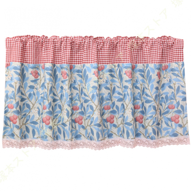 カフェカーテン 小窓カーテン チェック柄 透けない 洗える キッチン