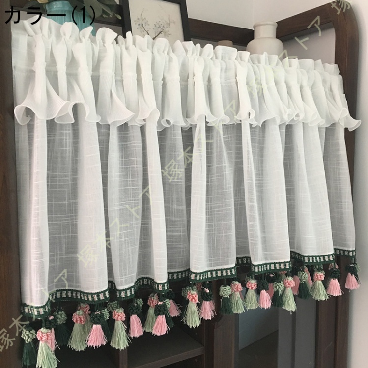 可愛いポンポンのれん　【グレー&ホワイト】 ポンポンのれんのおすすめ人気商品一覧 通販 - Yahoo!ショッピング