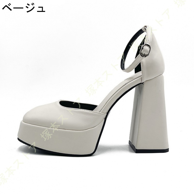グラディエーター サンダル レディース 太ヒール ラウンドトゥ 厚底 サンダル グラディエーター風 美脚 ハイヒール 12cmヒール 歩きやすい サンダル