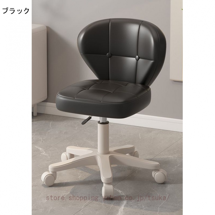 【新品＊未使用】キッチンスツール　キャスターチェア　くるくる椅子 キッチンチェア キャスター付き 椅子 カウンターチェア 背もたれ付き