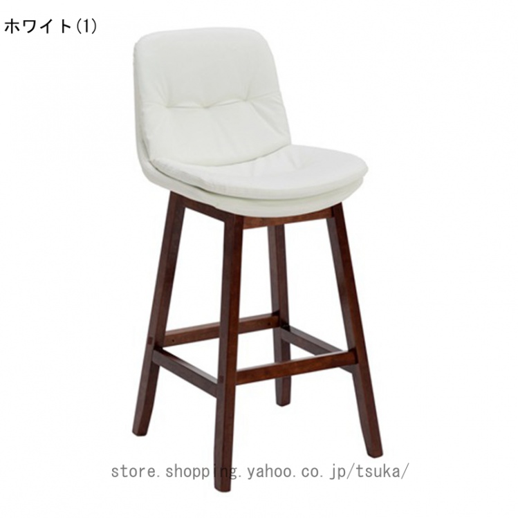カウンタチェア 背もたれ付き 座面高さ58cm 木製 天然木 シンプル ハイチェア バーチェア チェア 椅子 ダイニング PUレザー調 木脚 モダン レトロ風_12