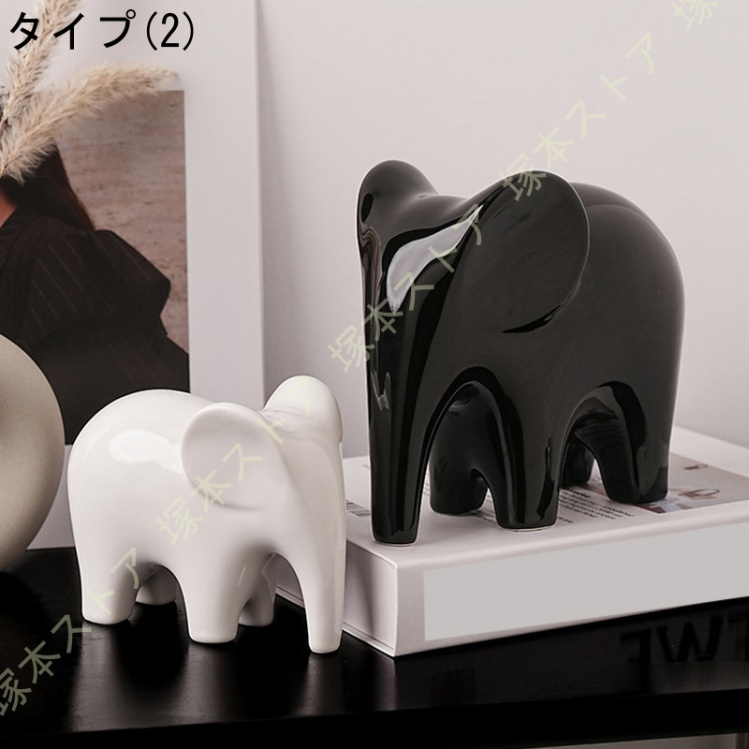 手作りの装飾的な青い陶器の象の置物、象の装飾、伝統的な象